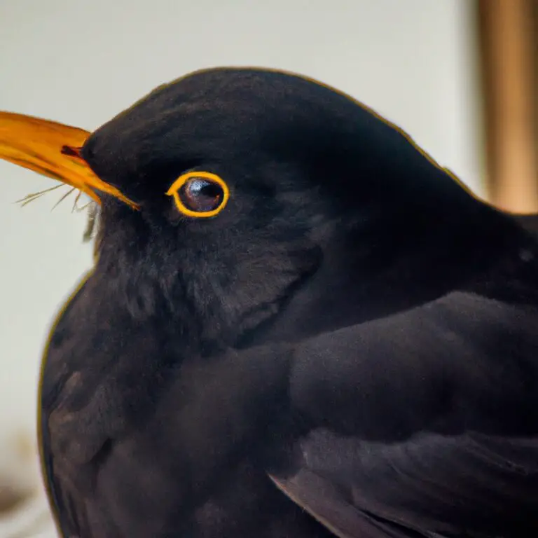 Amsel in Industriegebiet.