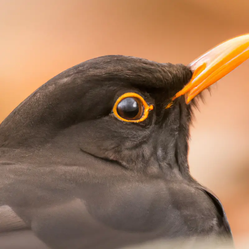 Brütende Amsel.