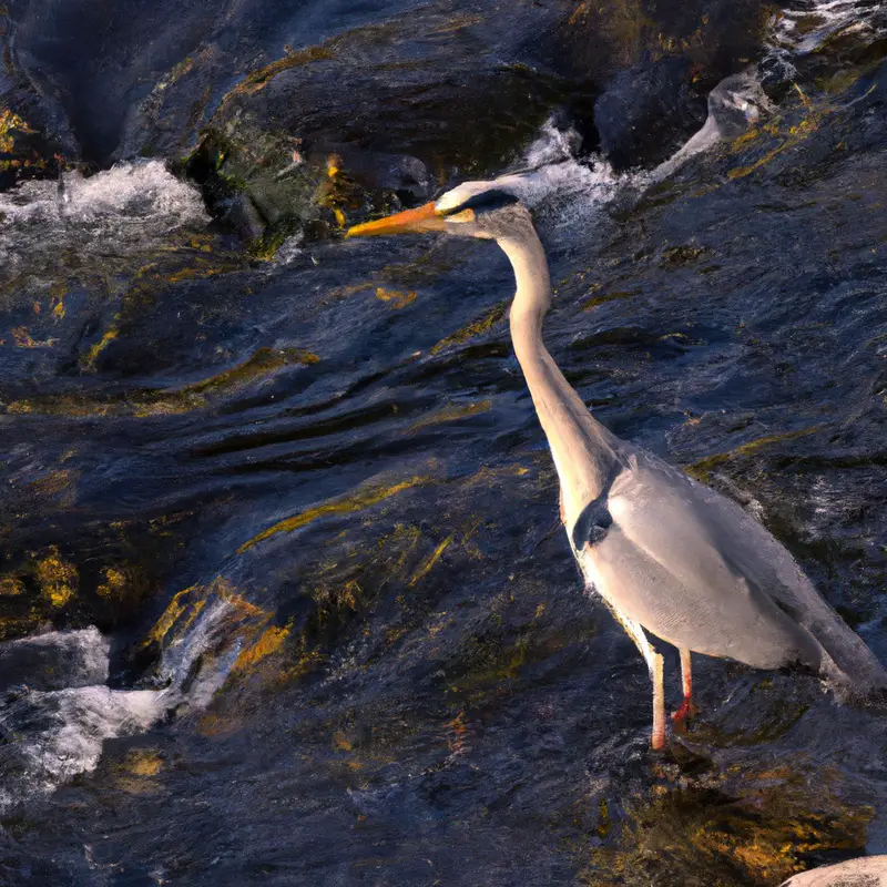 Graureiher im Wasser