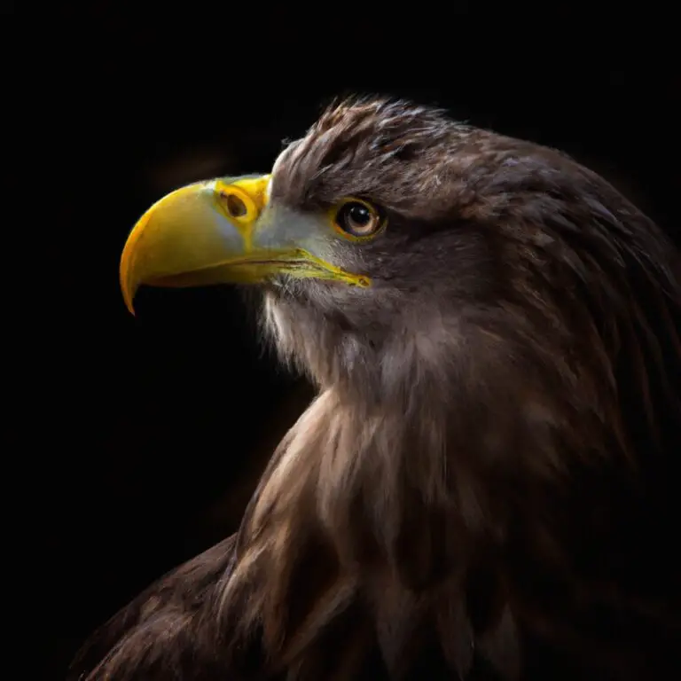 Hungriger Seeadler.