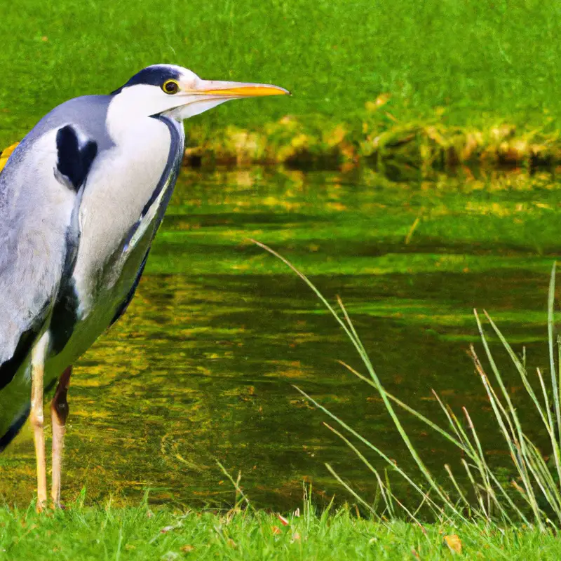 Jagender Graureiher.