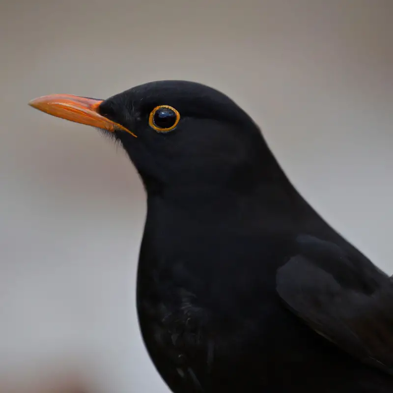 Männliche Amsel beim Füttern