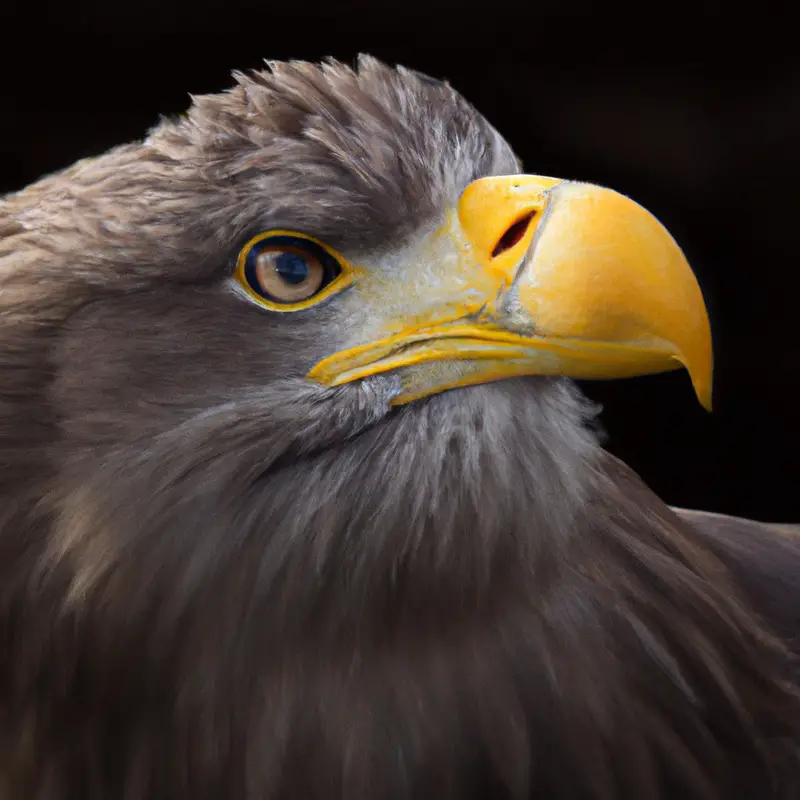 Seeadler beim Fressen.