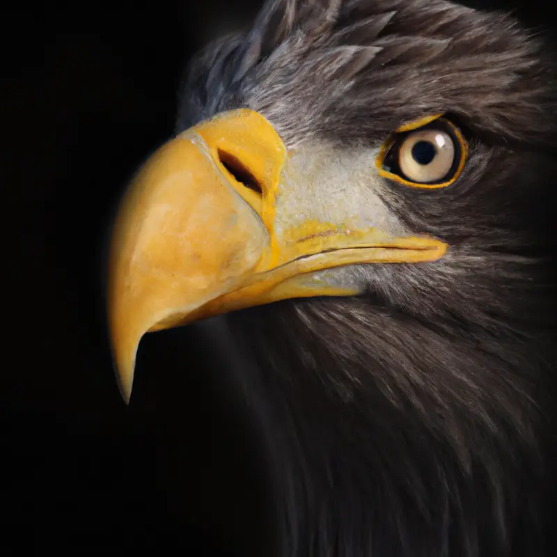 Seeadler fliegt hoch.