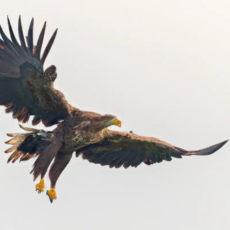 Seeadler in Landschaft.