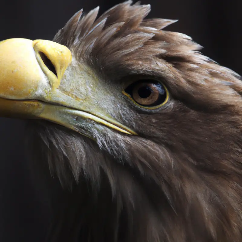 Seeadler und Nest.