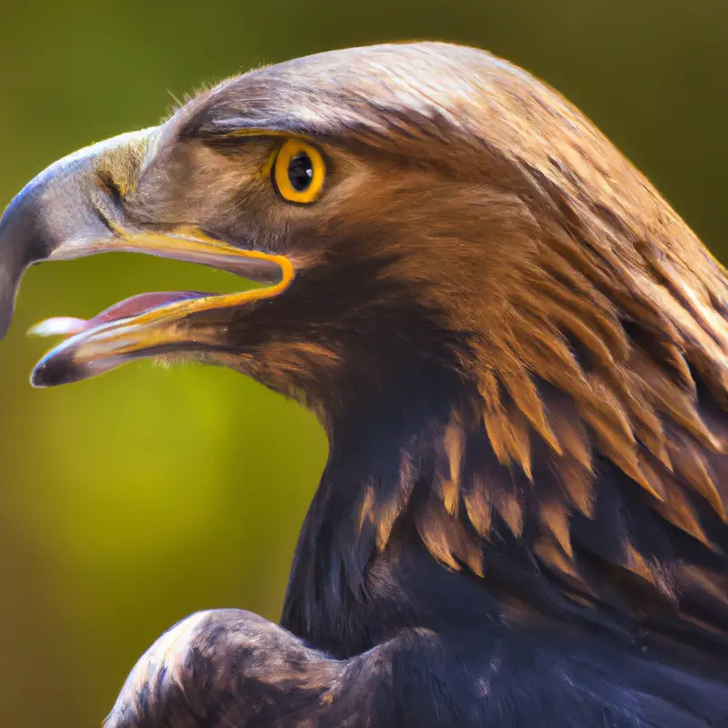 Steinadler am Himmel.