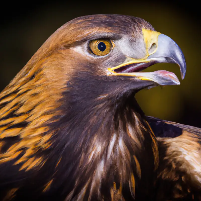 Steinadler fliegend.