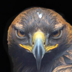 Steinadler in Bergnatur.