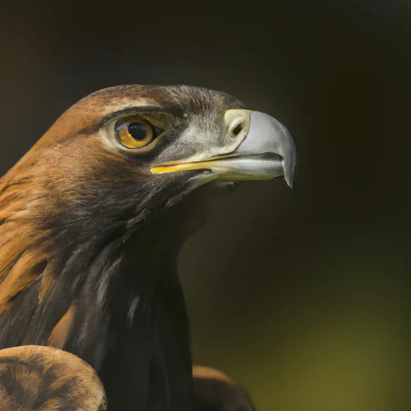 Steinadler in der Luft.