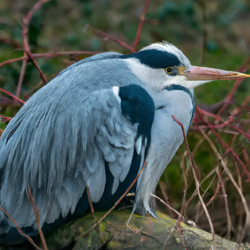 Tauchender Reiher.