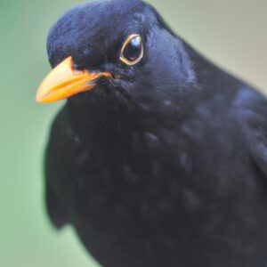 Verschmutzte Umgebung, Amsel.