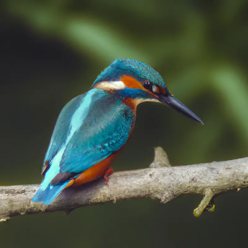 Blauer Vogel fliegt.