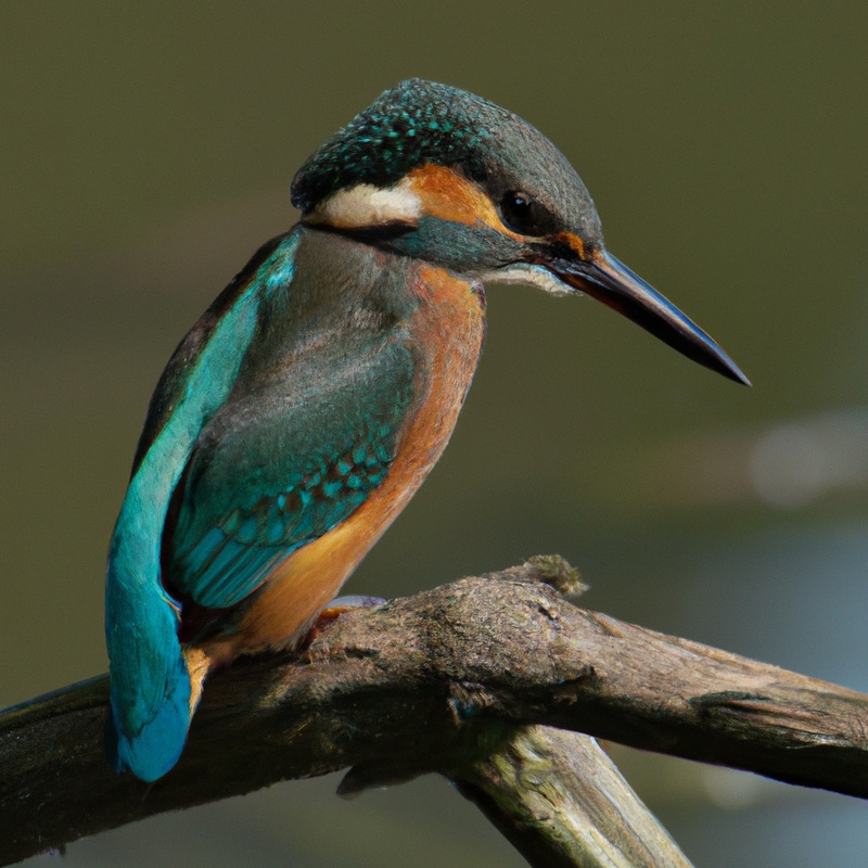 Bunter Eisvogel fliegt.