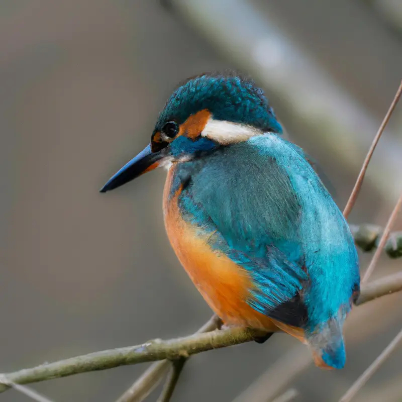 Eisvogel am Flussufer