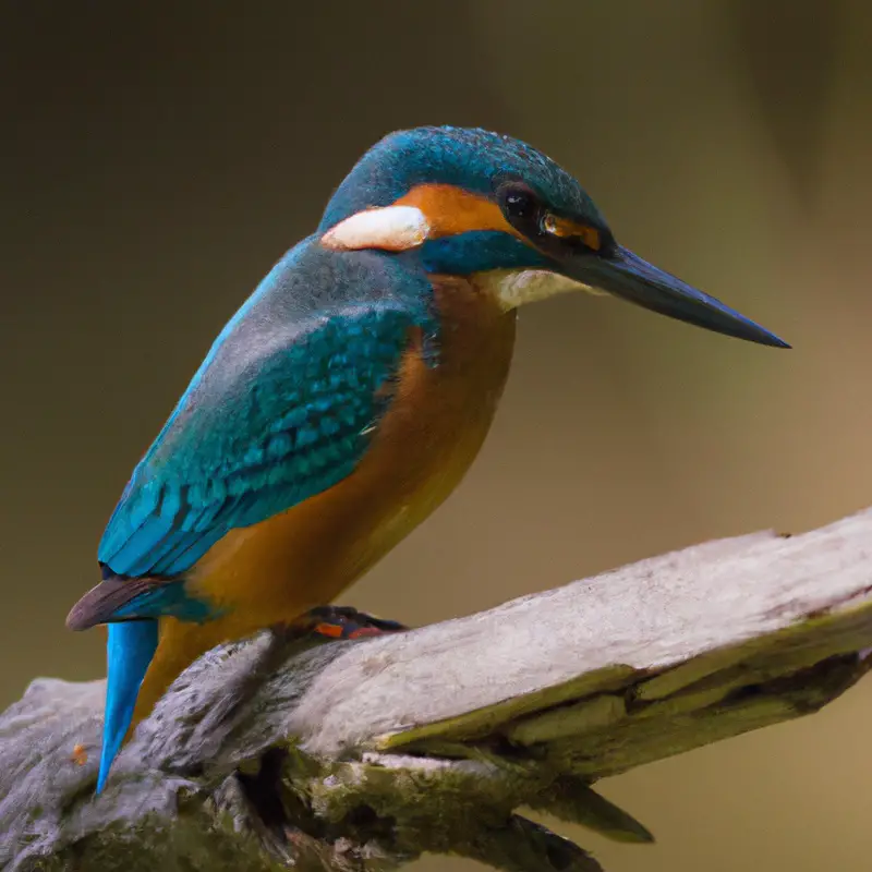 Eisvogel auf Ast.