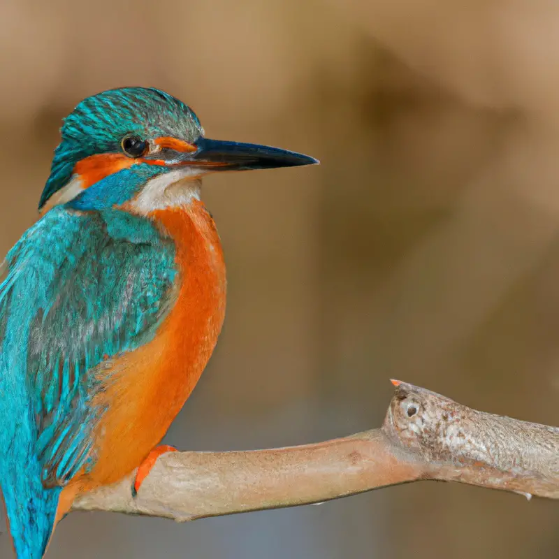 Eisvogel auf Ast.