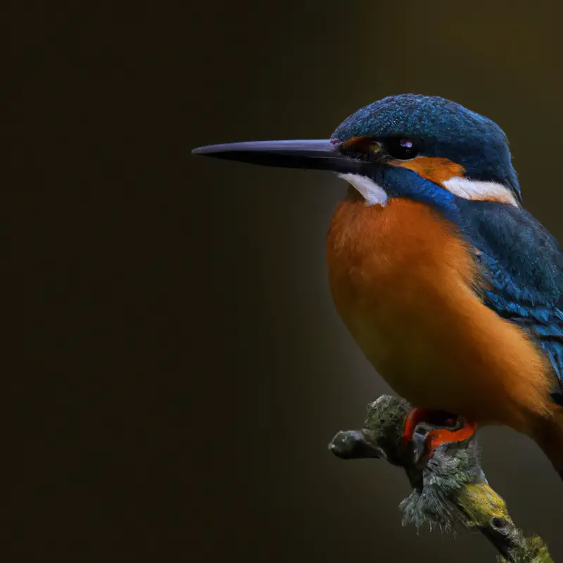 Eisvogel auf Ast.