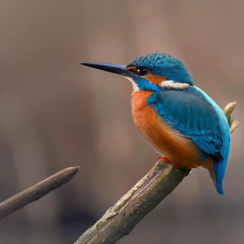 Eisvogel auf Ast.