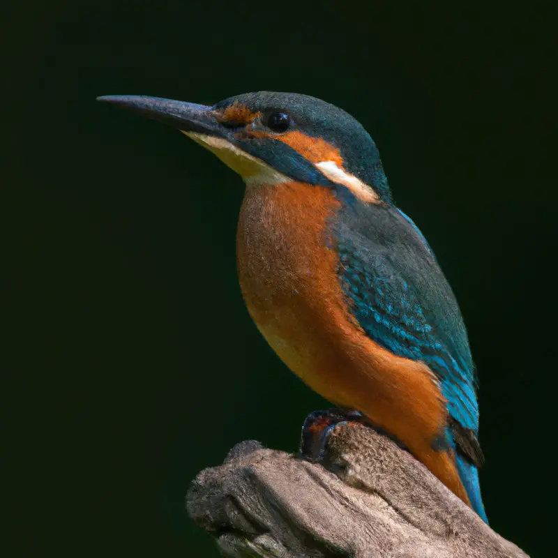 Eisvogel auf Ast.