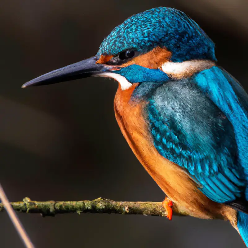 Eisvogel auf Baumzweig.