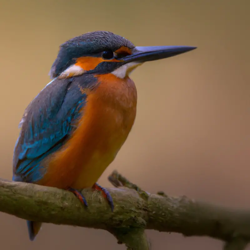 Eisvogel beim Bruteln.