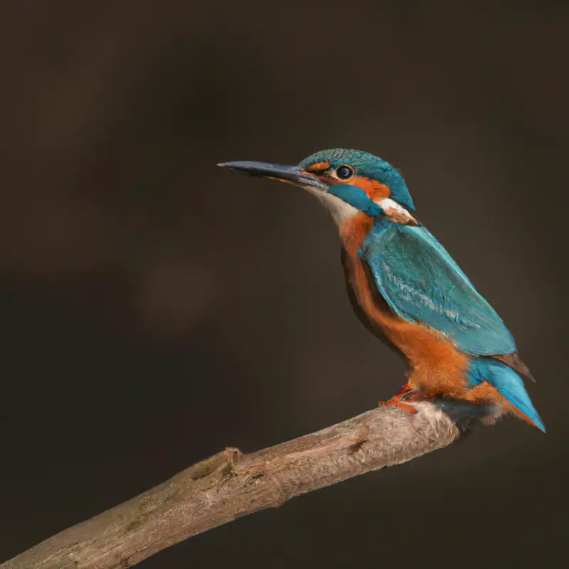 Eisvogel beim Brüten.