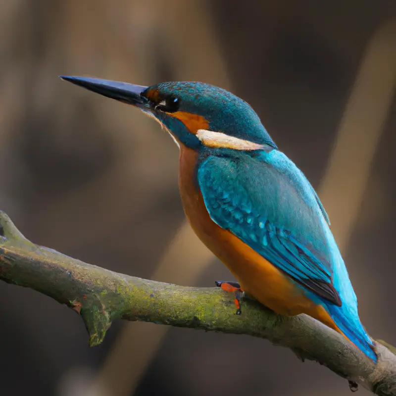 Eisvogel beim Brüten.