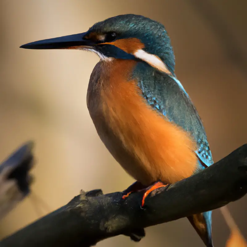 Eisvogel beim Brüten.