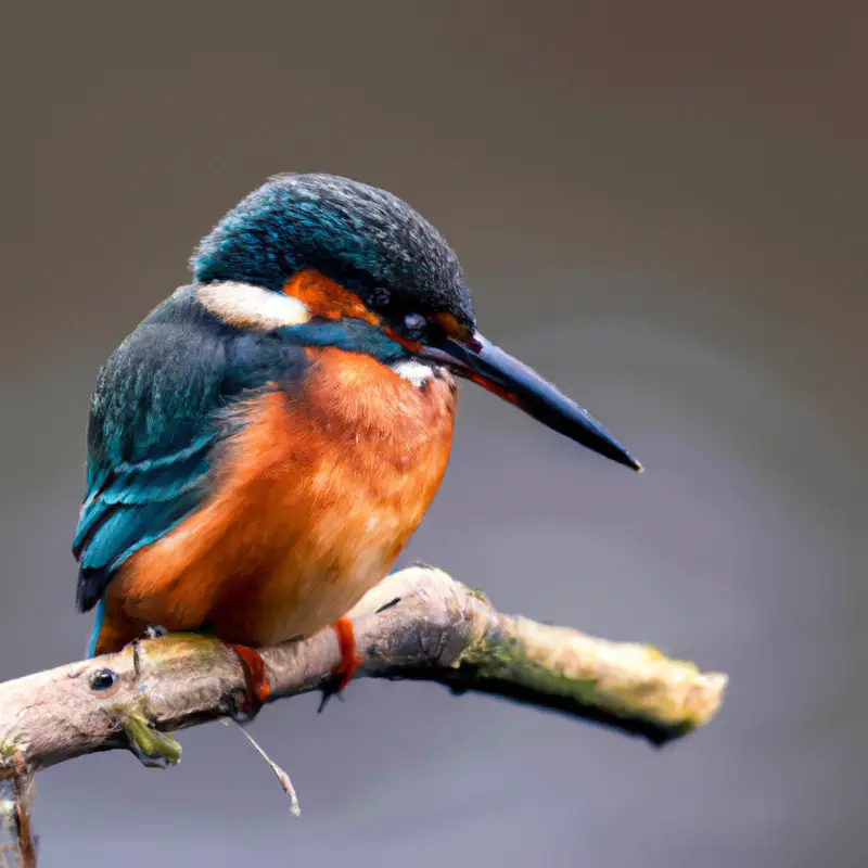 Eisvogel beim Fischen.