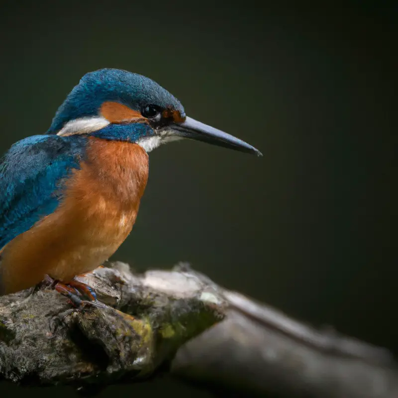 Eisvogel beim Fischen.