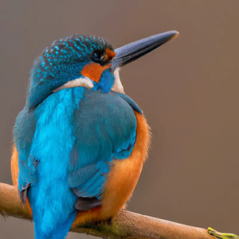 Eisvogel beim Fischfang.