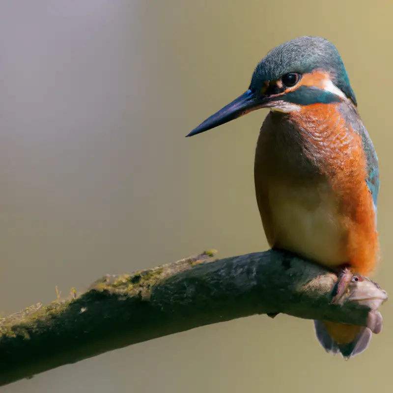 Eisvogel beim Fischfang.