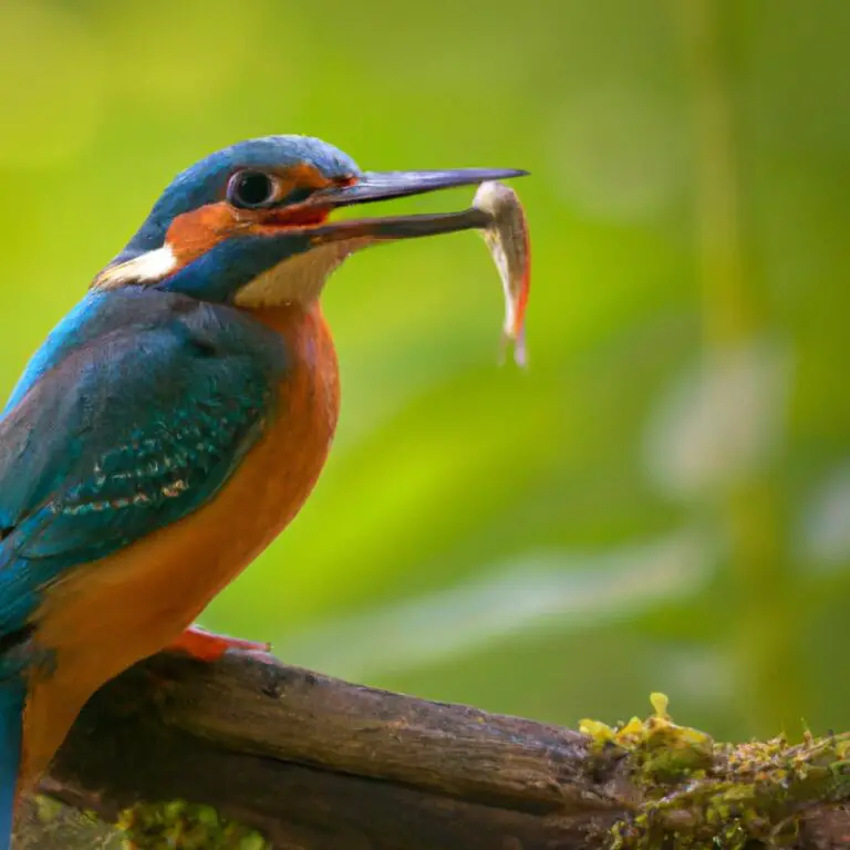 Eisvögel beobachten Fische.