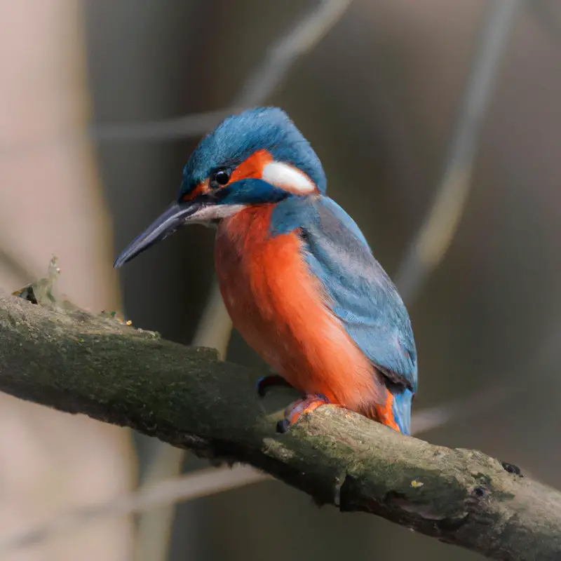 Eisvogel hinter Reeds.