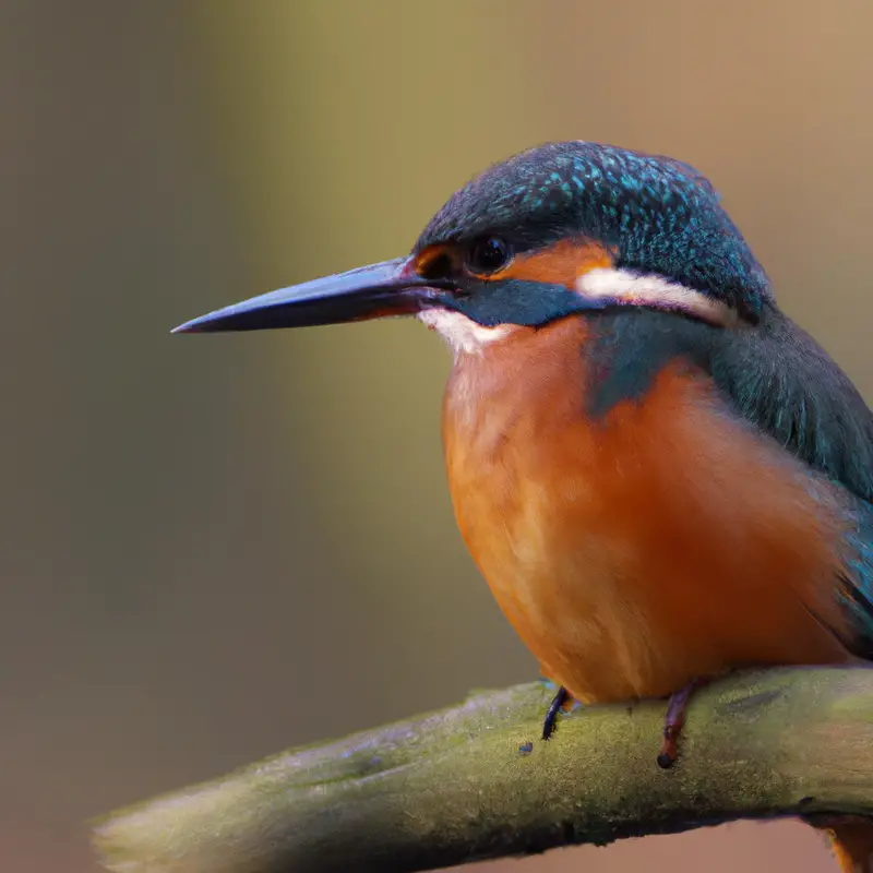 Eisvogel im Dunkeln.