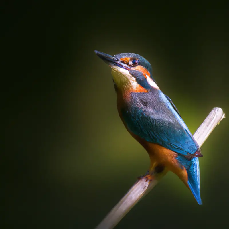 Eisvogel im Flug.