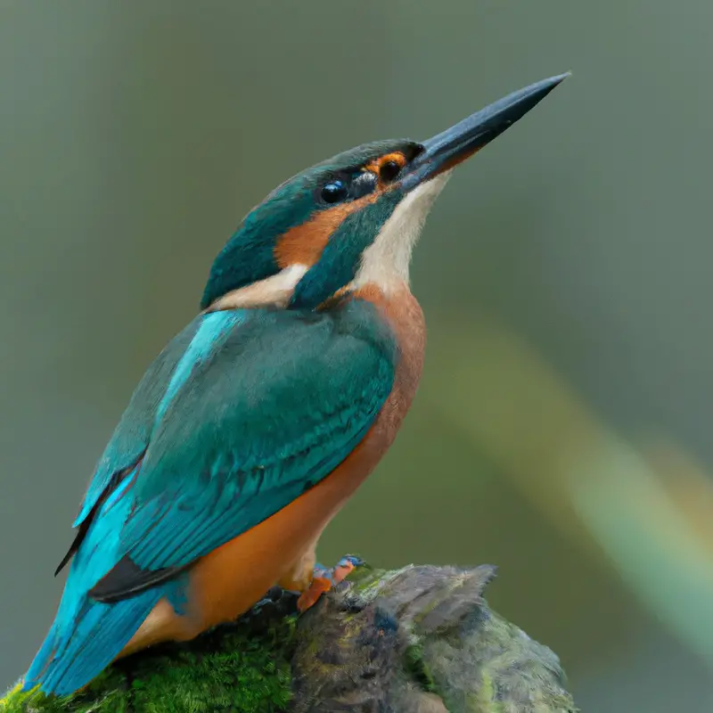 Eisvogel im Flug.