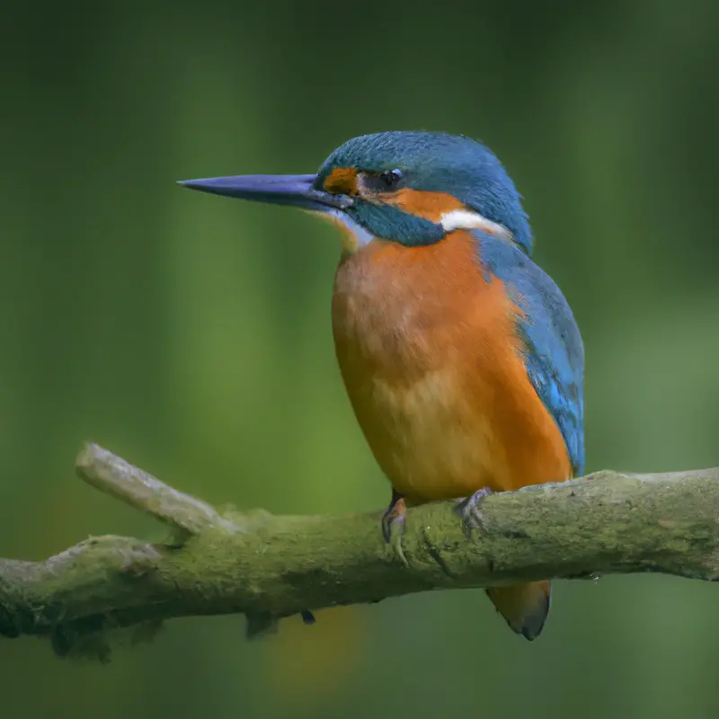 Eisvogel im Flug.