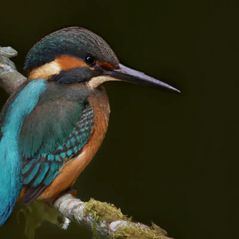 Eisvogel im Flug.