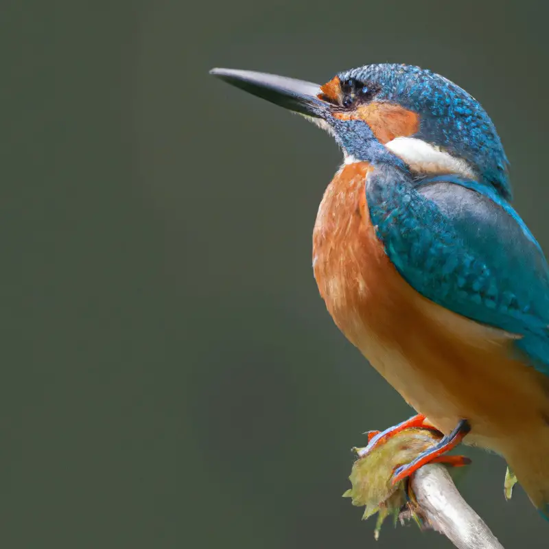 Eisvogel im Fluss.