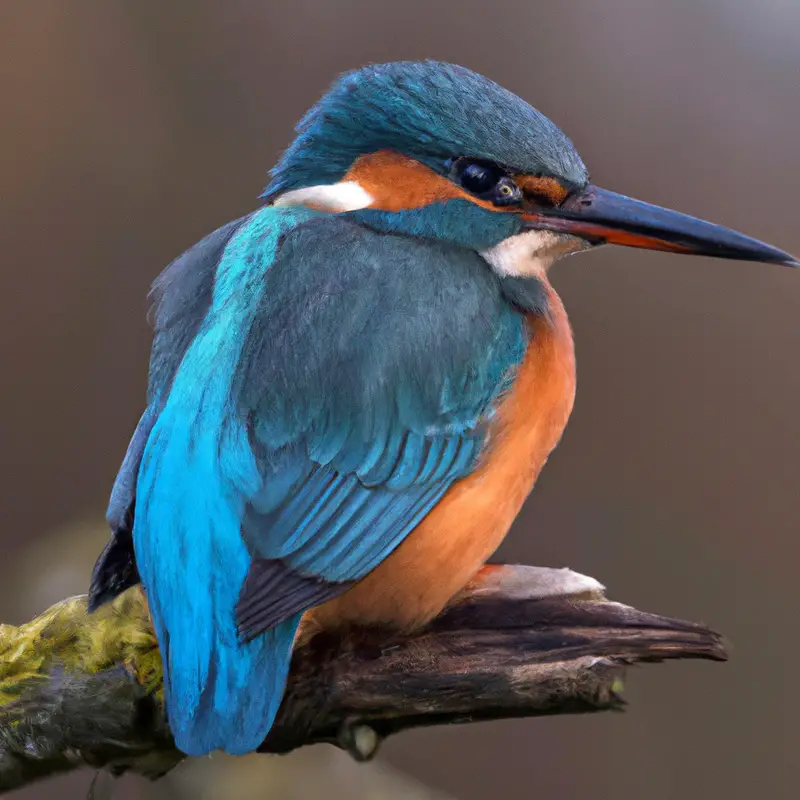 Eisvogel im Wasser.