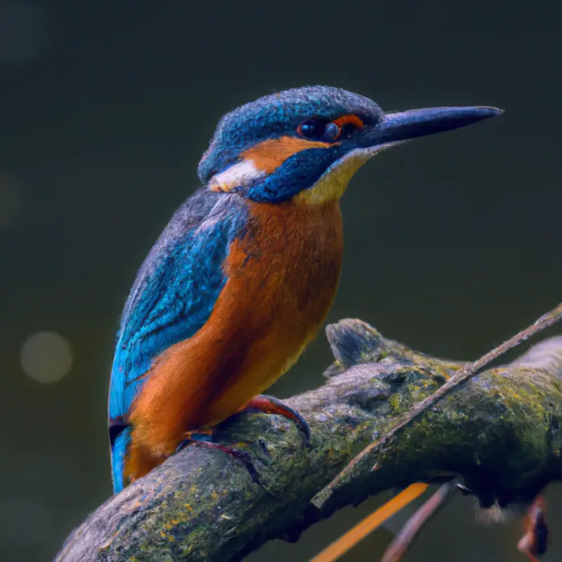 Eisvogel taucht.