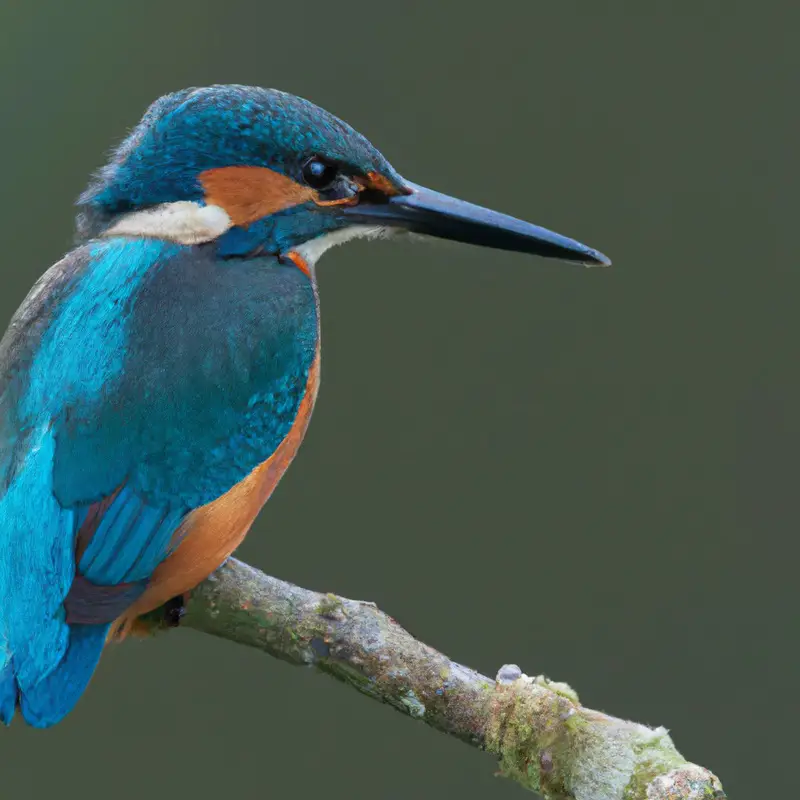 Eisvogel über Wasser.