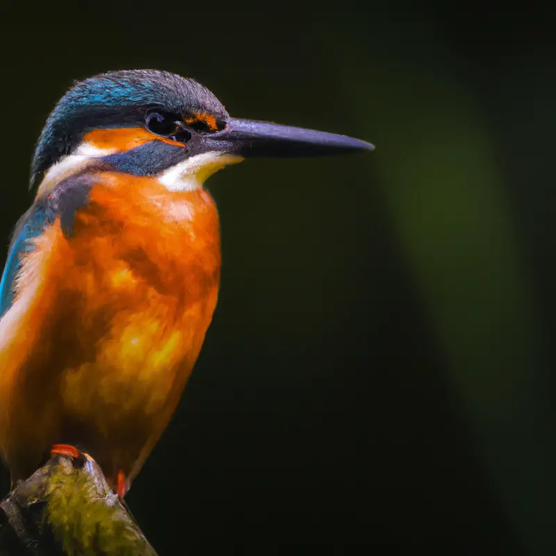 Eisvogel über Wasser.