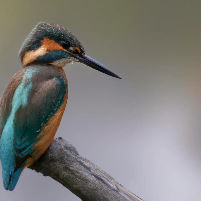 Eisvogel über Wasser.