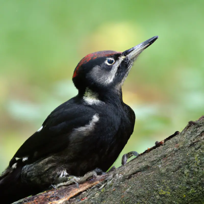 Schwarzspecht im Wald.