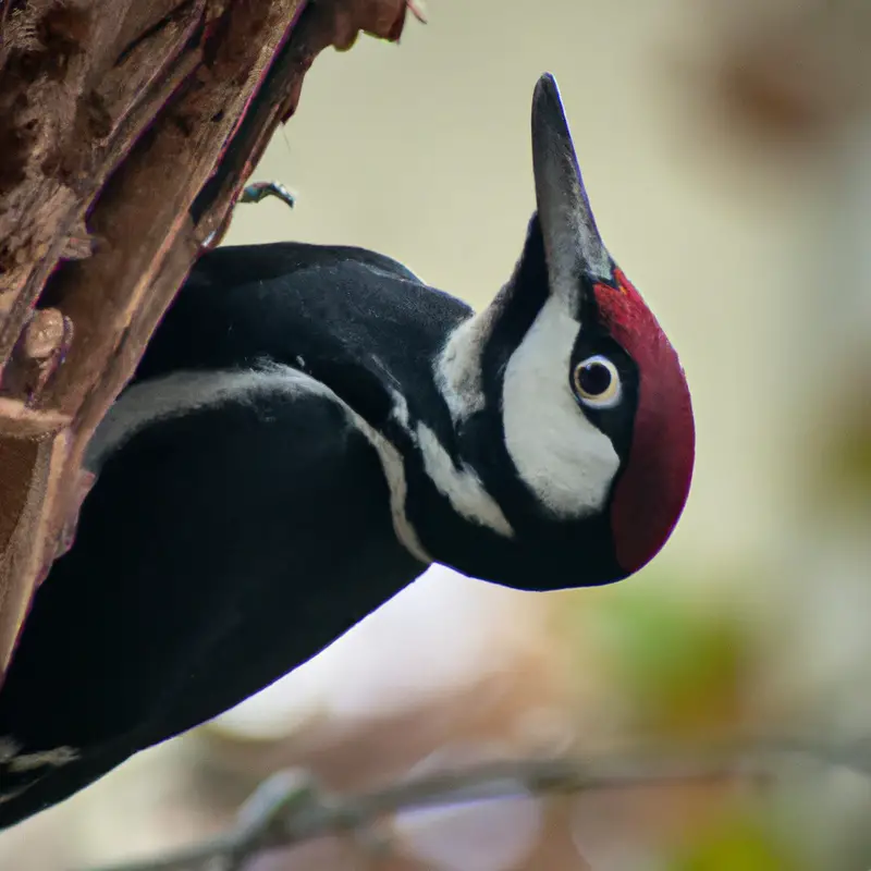 Schwarzspecht im Wald.