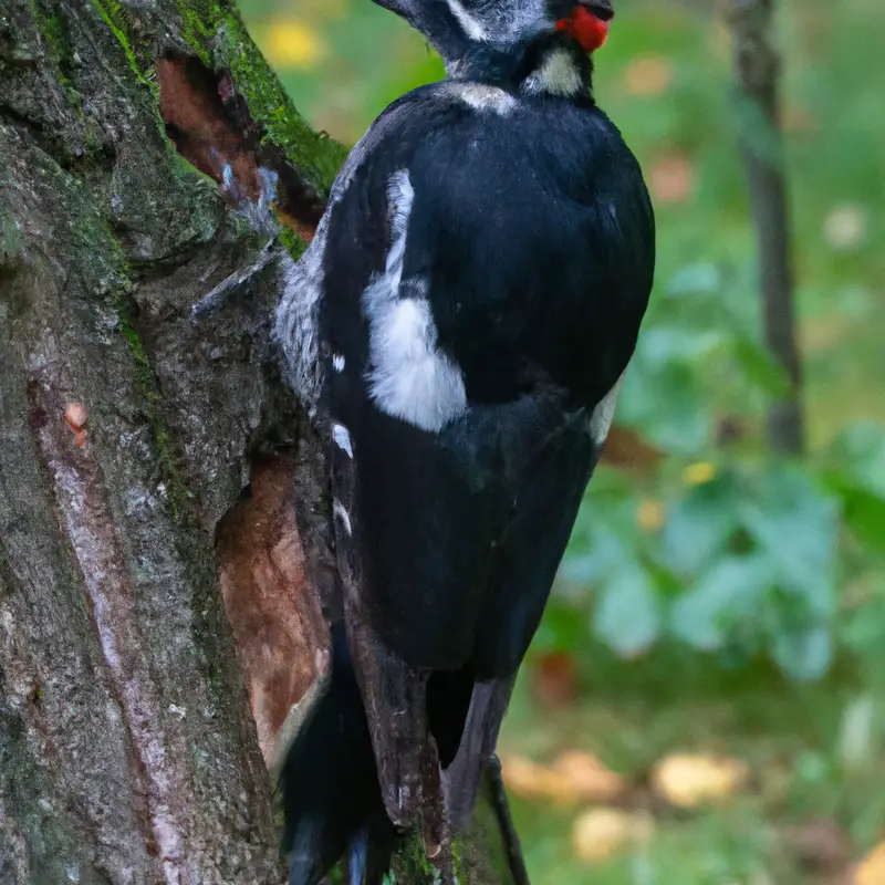 Schwarzspecht im Wald.