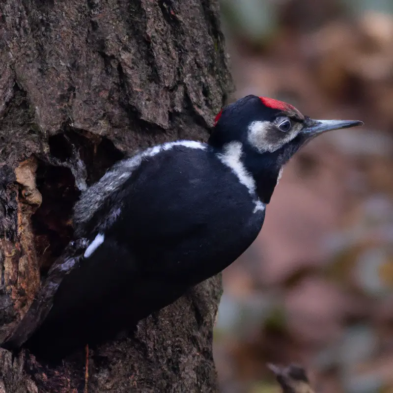 Schwarzspecht im Wald.